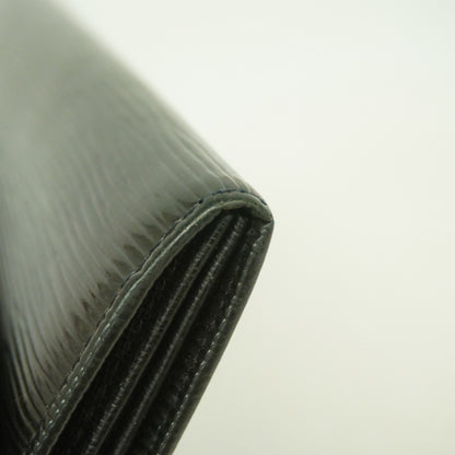 Louis Vuitton Epi Leather Long Wallet Porte Monnaie Credit M63592 Noir