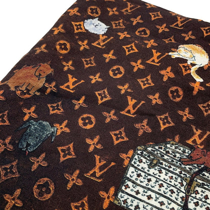 Louis Vuitton Stole Monogram Etoile Catgram Large Wool Silk Mp2265 Louis Vuitton Scarf Cat