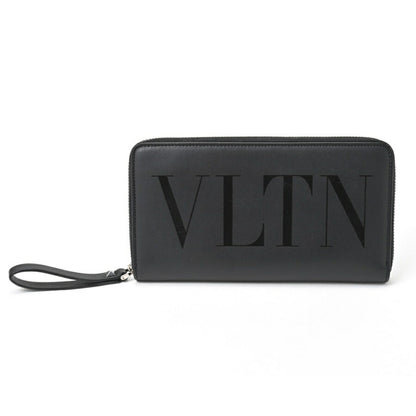 Valentino Vltn Calf Leather Wallet Round Zip 1Y2P0570Vna_0No Black S-155893