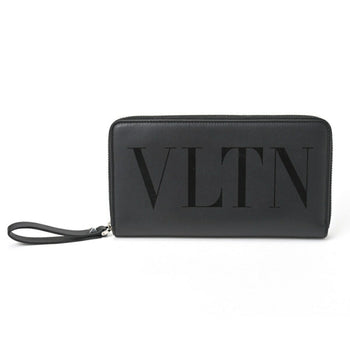 Valentino Vltn Calf Leather Wallet Round Zip 1Y2P0570Vna_0No Black S-155893