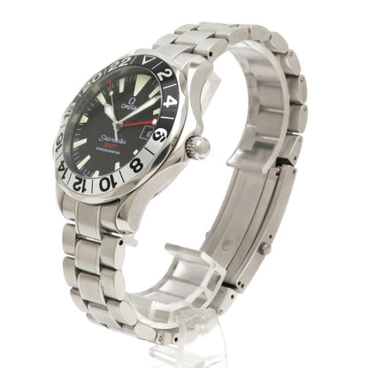 Watch Omega Seamaster 300 Professional Date Gmt 50Th Anniversary Ss Black Dial At Automatic 2243.50