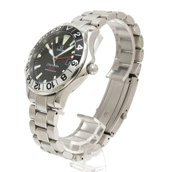 Watch Omega Seamaster 300 Professional Date Gmt 50Th Anniversary Ss Black Dial At Automatic 2243.50