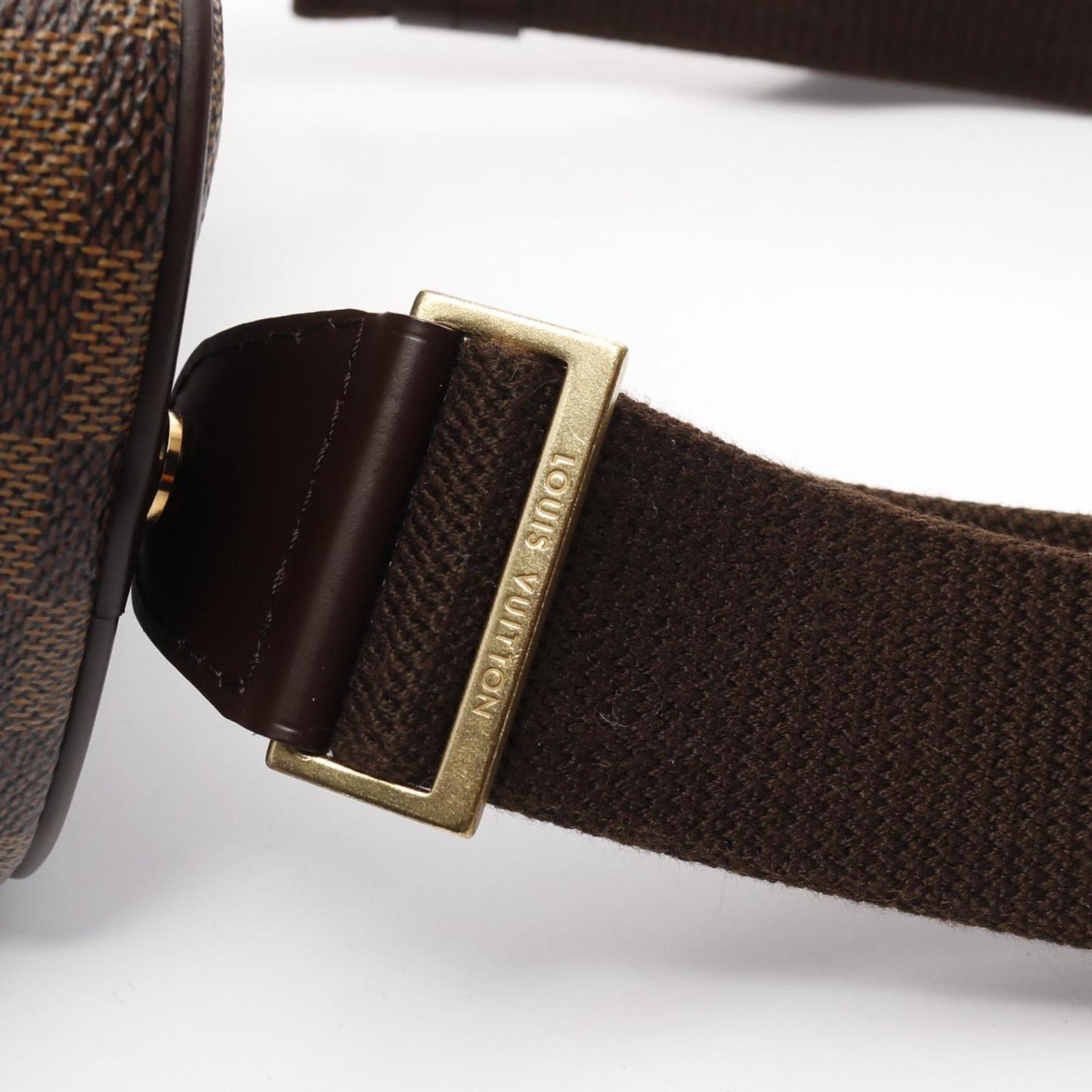 Louis Vuitton Louis Vuitton Pochette Ganjou Damier Ebene Waist Bag Body Coated Canvas Leather