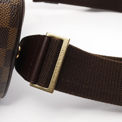 Louis Vuitton Louis Vuitton Pochette Ganjou Damier Ebene Waist Bag Body Coated Canvas Leather