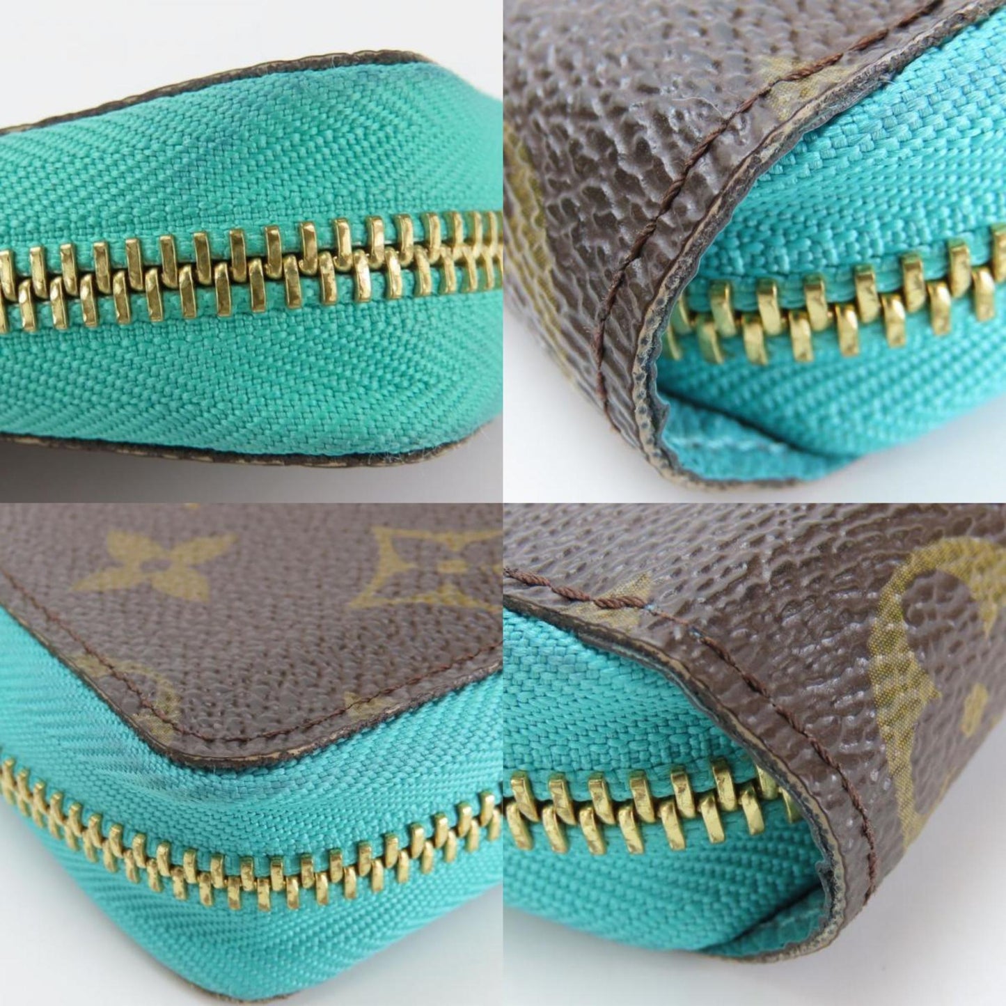 Louis Vuitton Multicart Card Case M60910 Monogram Turquoise Blue Brown