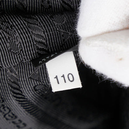 Prada Skull Stud Handbag Tote Bag Black Nylon Leather