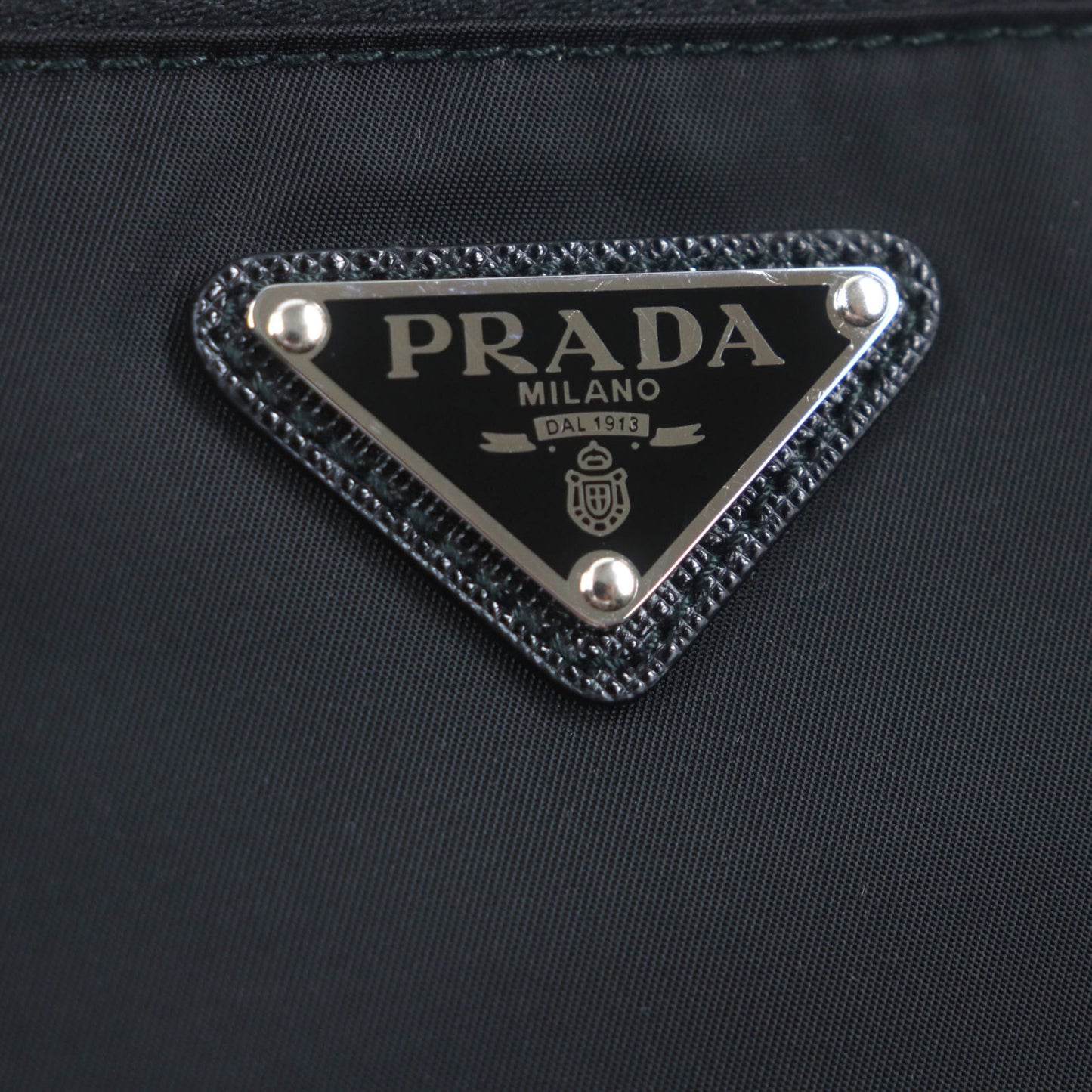 Prada 1Bc421 Saffiano Leather And Re-Nylon Nylon Shoulder Bag With Triangle Logo Plaque