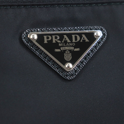 Prada 1Bc421 Saffiano Leather And Re-Nylon Nylon Shoulder Bag With Triangle Logo Plaque