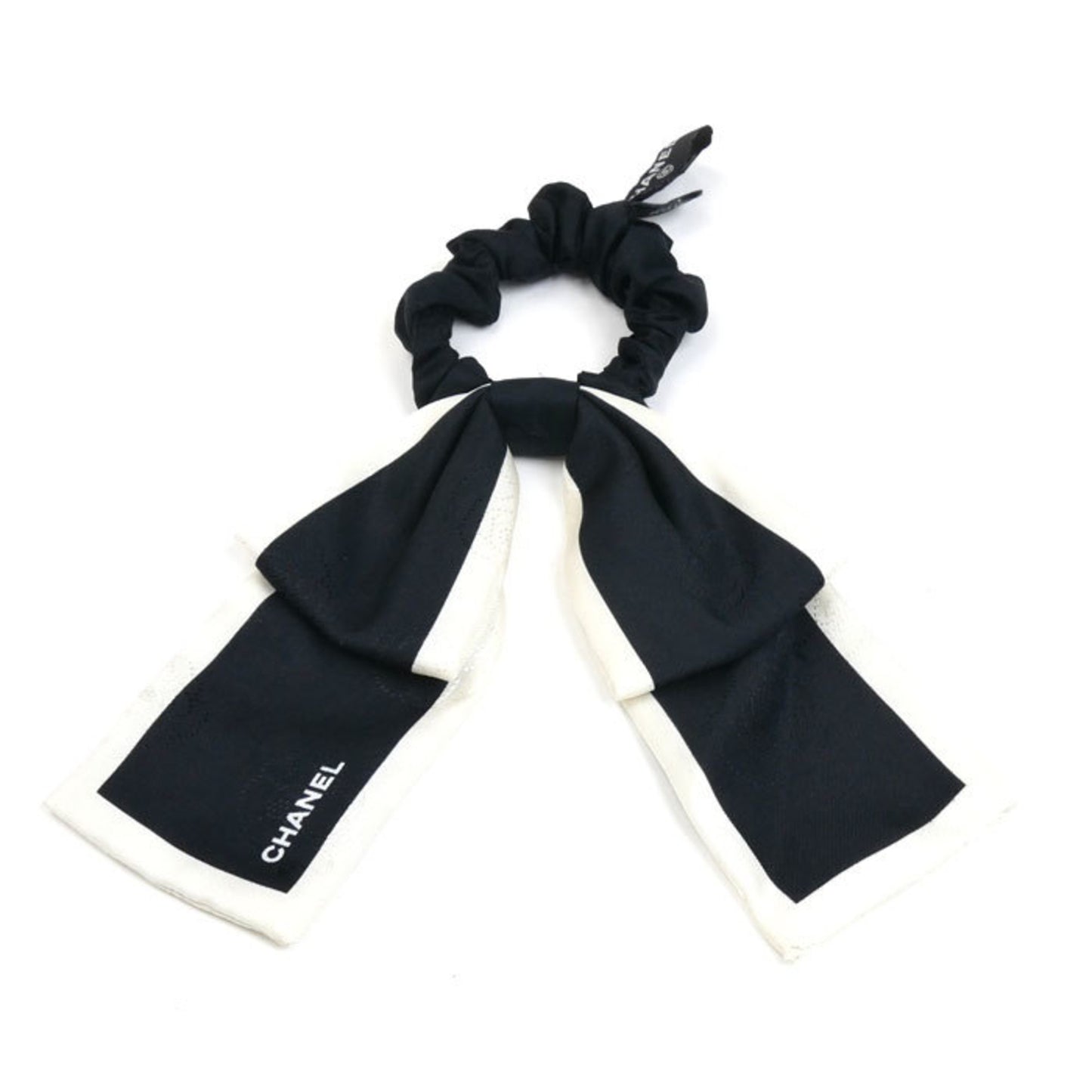 Chanel Silk Ribbon Scrunchie Hair Aa7530