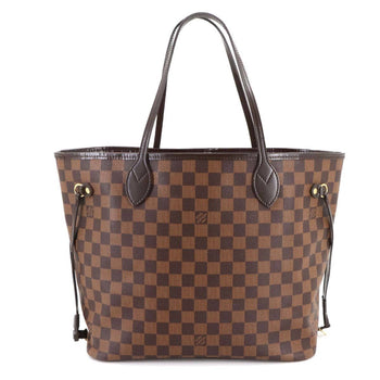 Louis Vuitton Damier Neverfull Mm Ebene Cerise N41358 Brown Gold Hardware