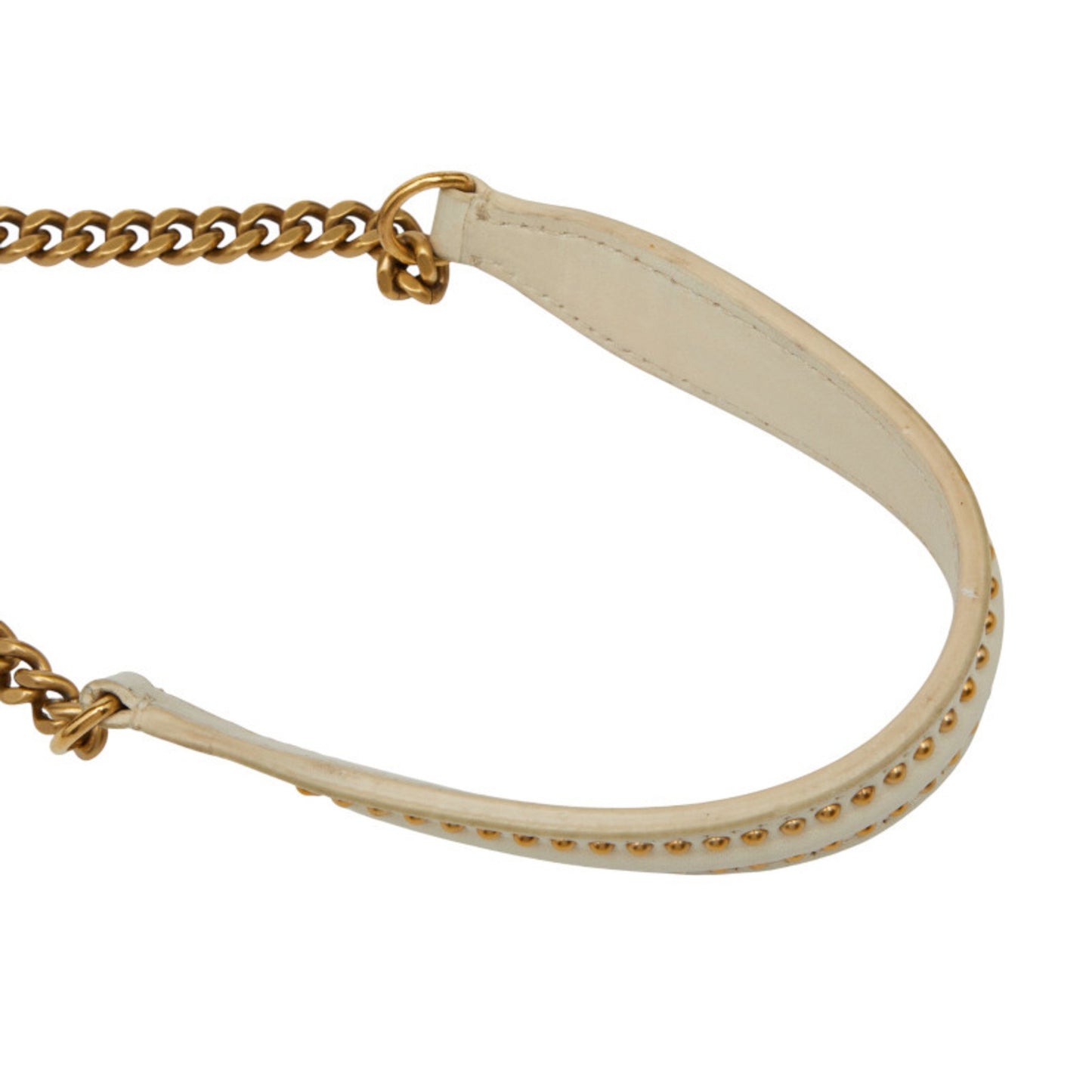 Christian Dior Dior Diorama Stud Chain Shoulder Bag In White