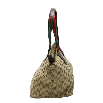Gucci Tote Bag Handbag Gg Canvas 131230 Beige