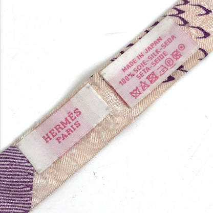 Hermes Allover Marble Silk Twilly Doll Scarf