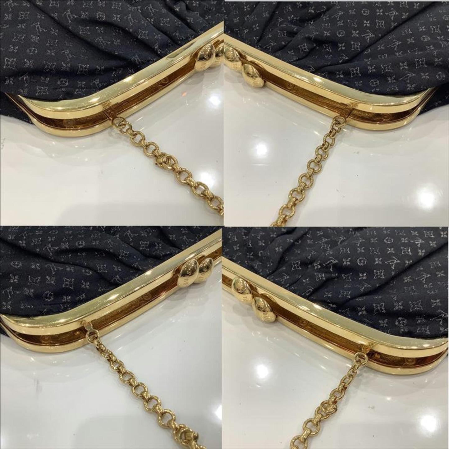 Louis Vuitton Satin Omonnier Handbag M92062Ja-24331