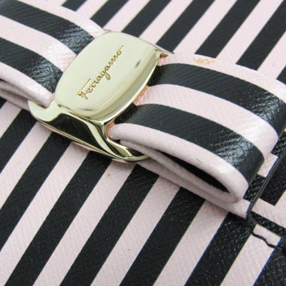 Salvatore Ferragamo Vara Striped 2-Way Bag Fz-21 1262 Women'S Leather Handbag