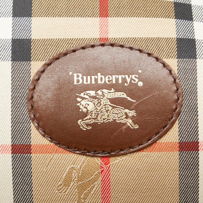 Burberry Nova Check Shadow Horse Boston Bag In Beige