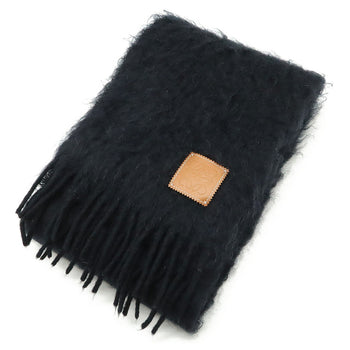 Loewe Anagram Scarf Shawl 50% Mohair 48% Wool 2% Nylon Black