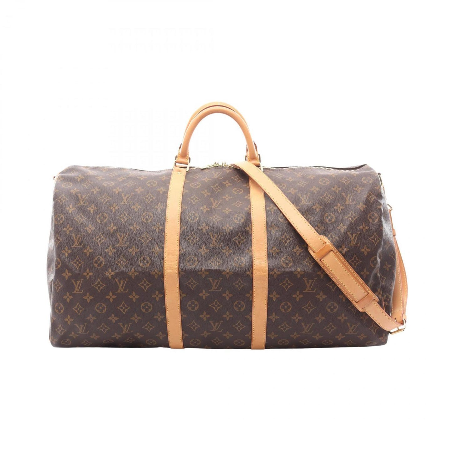 Louis Vuitton Keepall Bandouliere 60 Monogram Boston Bag In Coated Canvas And Leather