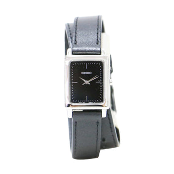Seiko Ap Studio X Hirob Exclusive Women'S Square Watch With Leather And Double Strap
