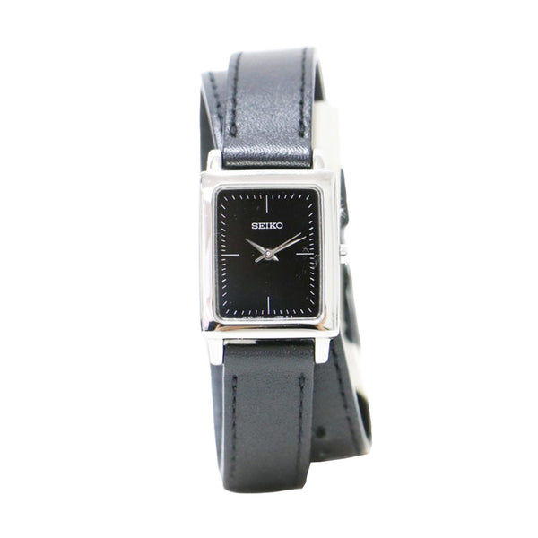 Seiko Ap Studio X Hirob Exclusive Women'S Square Watch With Leather And Double Strap