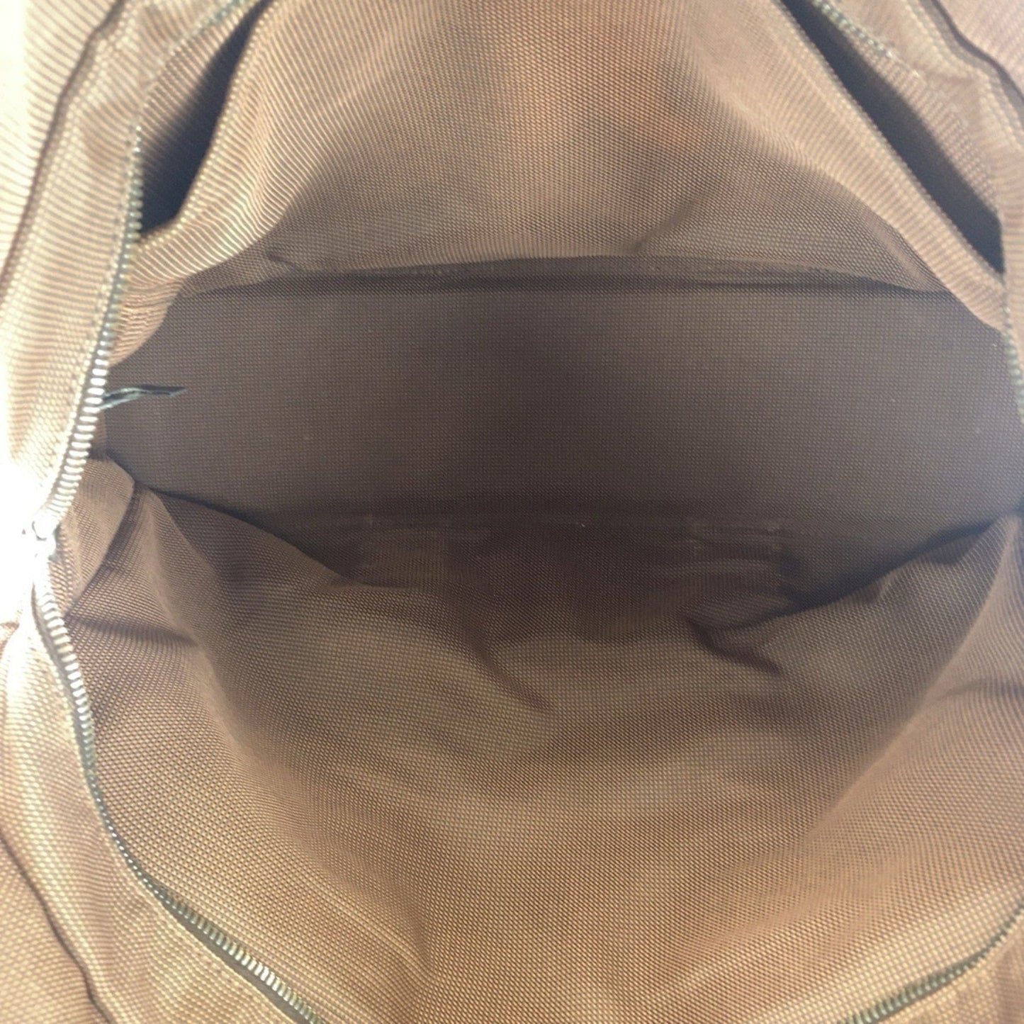 Hermes Air Line Mm Brown Canvas Tote Bag With Silver Hardware