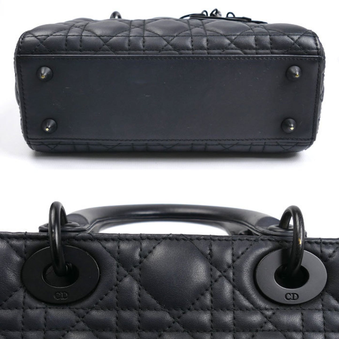 Christian Dior Dior My Lady Matte Black 2-Way Shoulder Bag