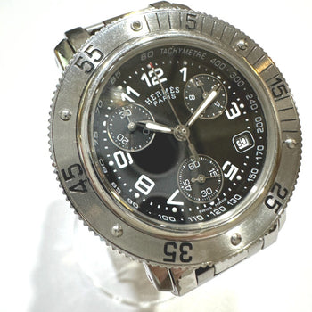 Hermes Cl2.310 Chronograph Clipper Diver Watch Stainless Steel