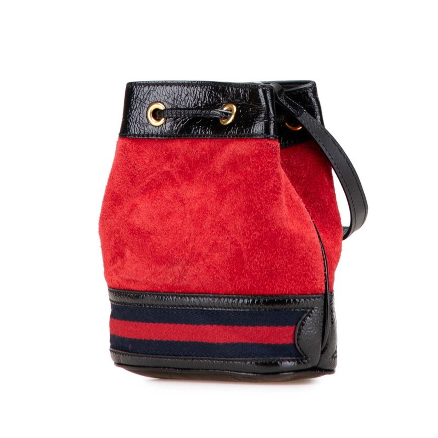 Gucci Ophidia Crossbody Shoulder Bag 550620 Red Black Leather Suede
