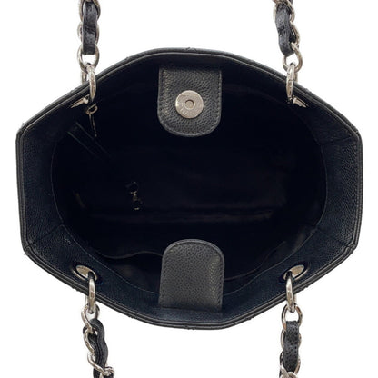 Chanel Matelasse Coco Mark Tote Bag A50994 Shoulder Pst Black
