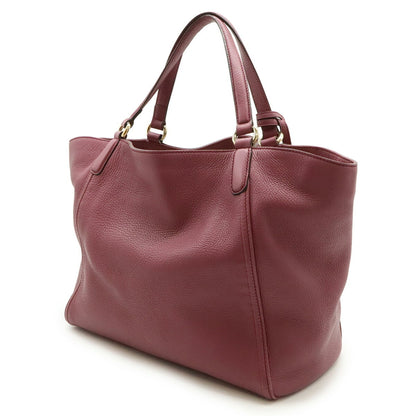 Gucci Soho Cellarius Tote Bag Shoulder Tassel Leather Pink Purple 282309