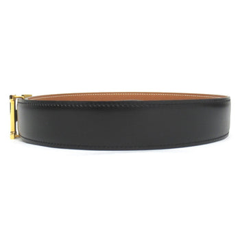 Hermes H-Buckle Reversible Belt In Box Calf And Togo Leather