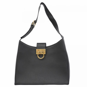 Salvatore Ferragamo Gancini Leather Shoulder Bag