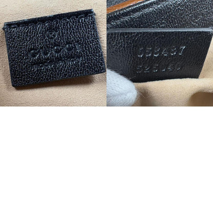 Gucci Gg Supreme Canvas And Leather Shoulder Bag In Brown Black