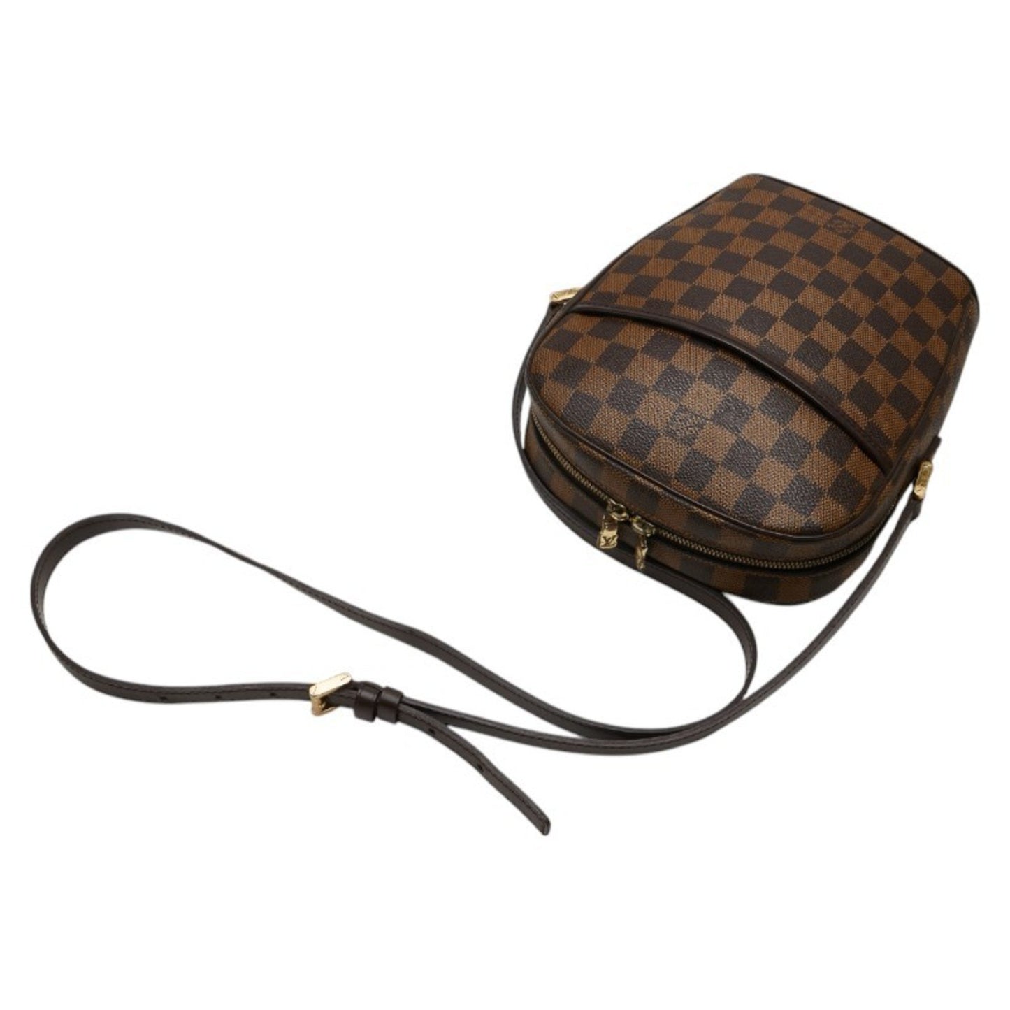 Louis Vuitton Damier Ipanema Pm Crossbody Shoulder Bag N51294 Brown Leather
