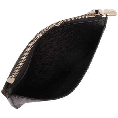 Like New Louis Vuitton Taiga Coin Card Holder In Black