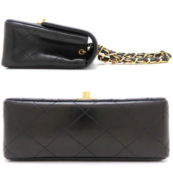Chanel Matelasse Chain Mini Handbag In Black Lambskin