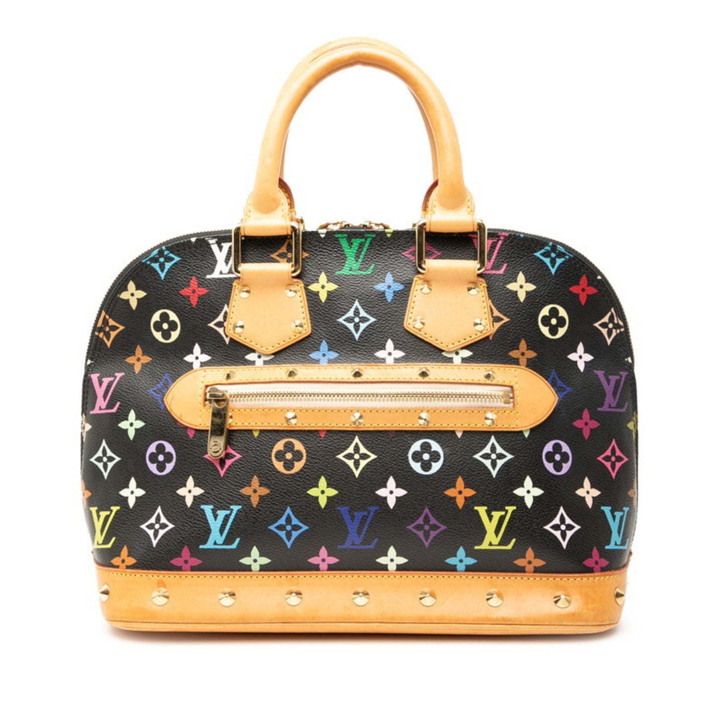 Louis Vuitton Monogram Multicolore Alma Handbag M92646 Noir Black Leather