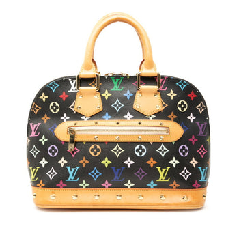 Louis Vuitton Monogram Multicolore Alma Handbag M92646 Noir Black Leather