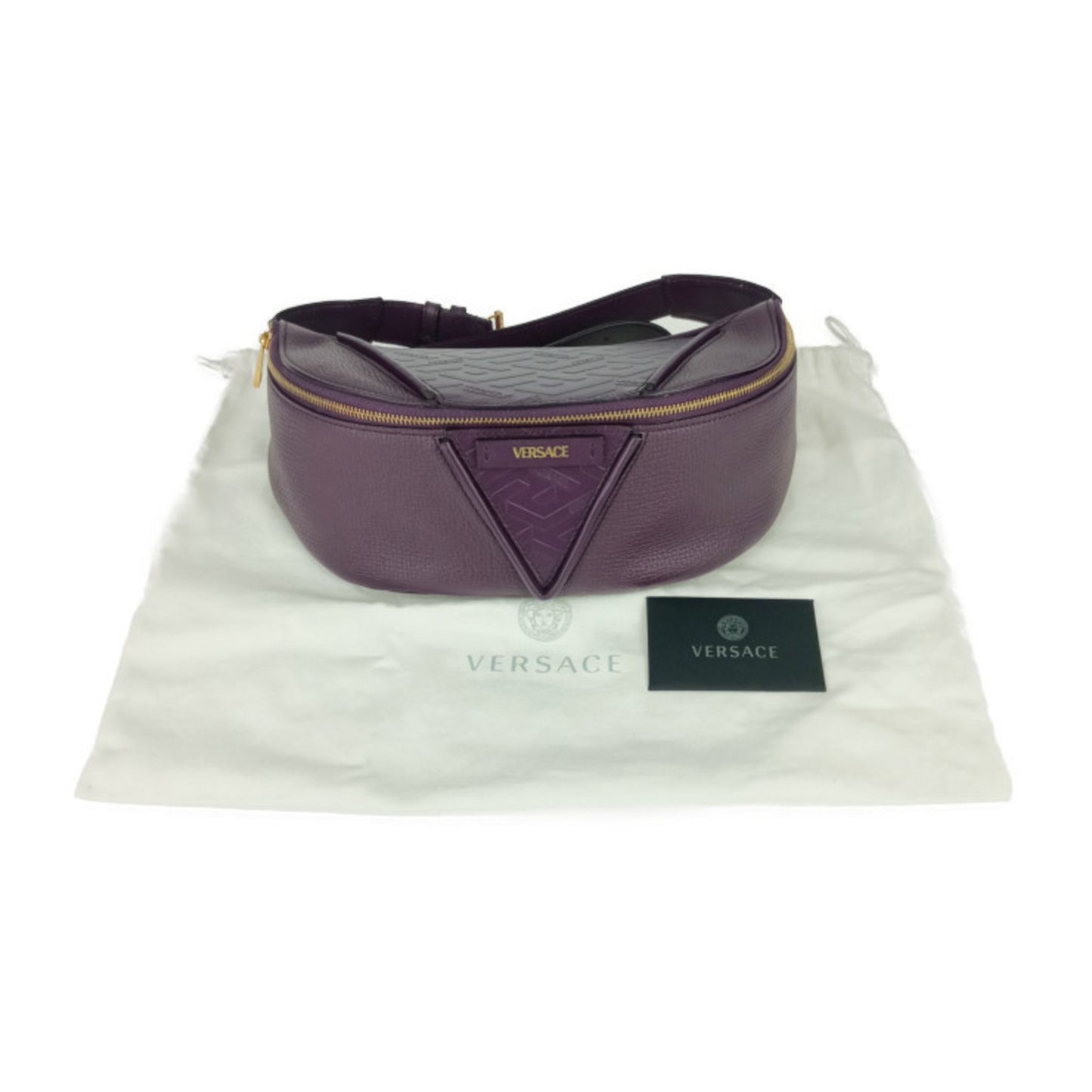 Versace Versace Waist Bag V Greca Signature Belt 1006888 Violet Leather