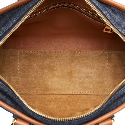 Loewe Amazona 28 Handbag Shoulder Bag Blue Brown Denim Leather