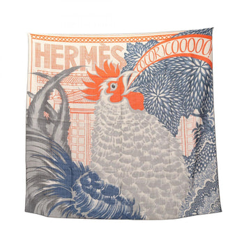Hermes Herms Carr 100 Cocoricooooo! Scarf