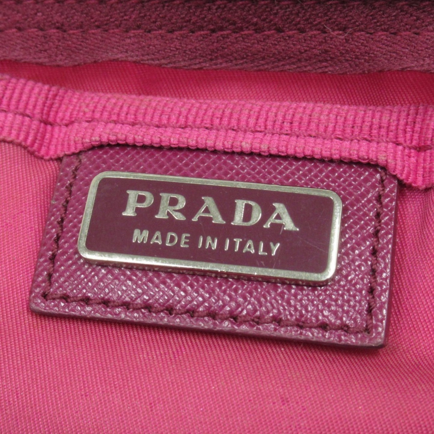 Prada Prada Nylon Pouch Bag With Triangle Logo And Triangular Plate