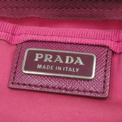 Prada Prada Nylon Pouch Bag With Triangle Logo And Triangular Plate