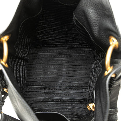 Prada One-Shoulder Bag Br4892 Black Calf Leather