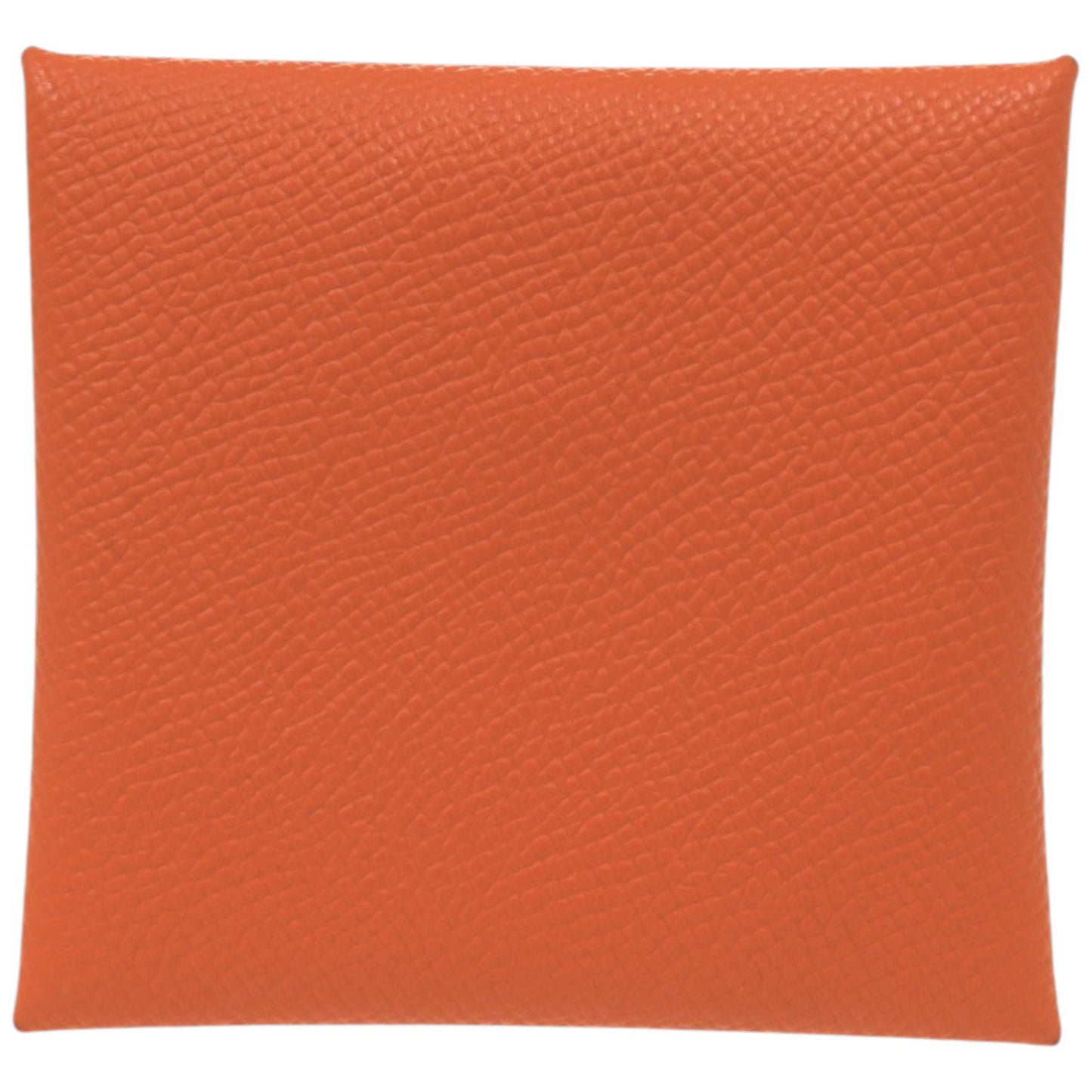 Herms Bastia Epsom Leather Coin Case Wallet In Orange