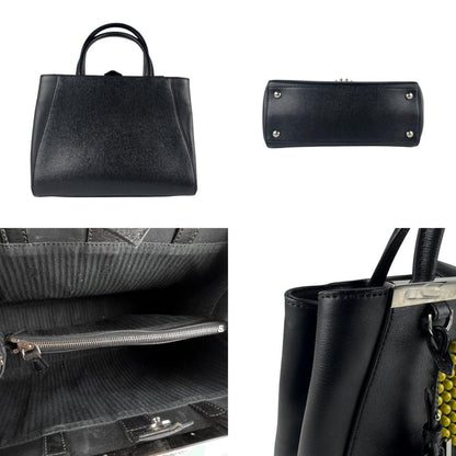 Fendi Handbag Shoulder Bag Petite Toujour Leather Black