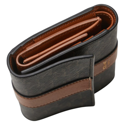 Celine Triomphe Tri-Fold Wallet In Black