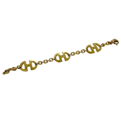 Celine Logo Motif Gp Bracelet Bangle Accessory Gold