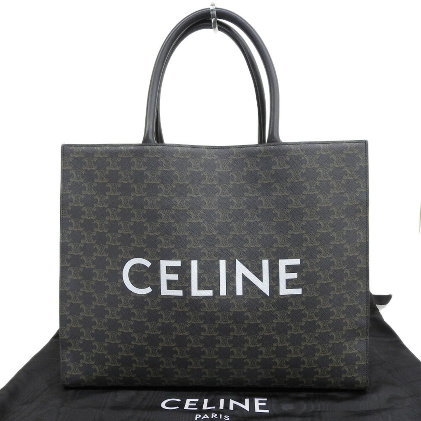 Celine Celine Triomphe Horizontal Cover Handbag Black 197012Cim 38Si