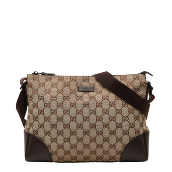 Gucci Gg Canvas Crossbody Shoulder Bag 114273 Brown